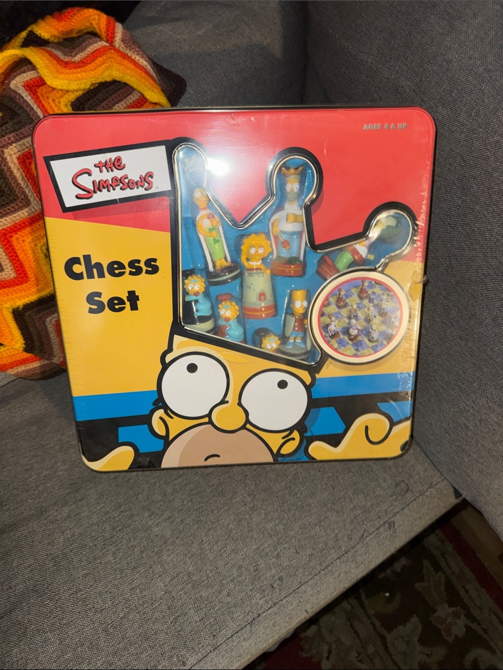 Vintage The Simpsons 3D Chess Set in Collector’s Tin Factory Sealed Discontinued